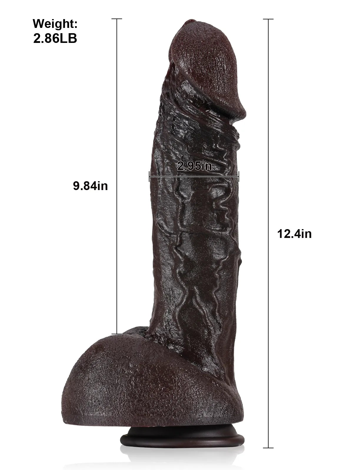 Big Anal Dildo 12" x 2.9" Ron 03