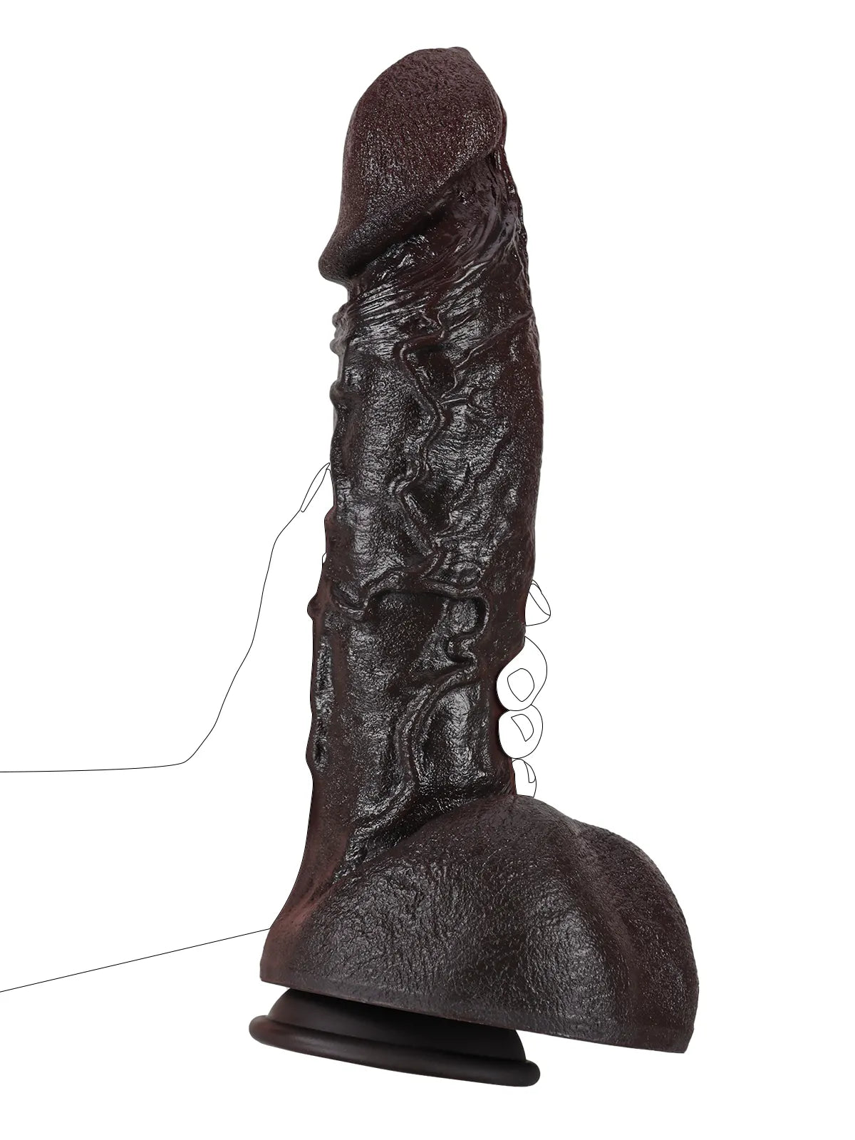 Big Anal Dildo 12" x 2.9" Ron 06