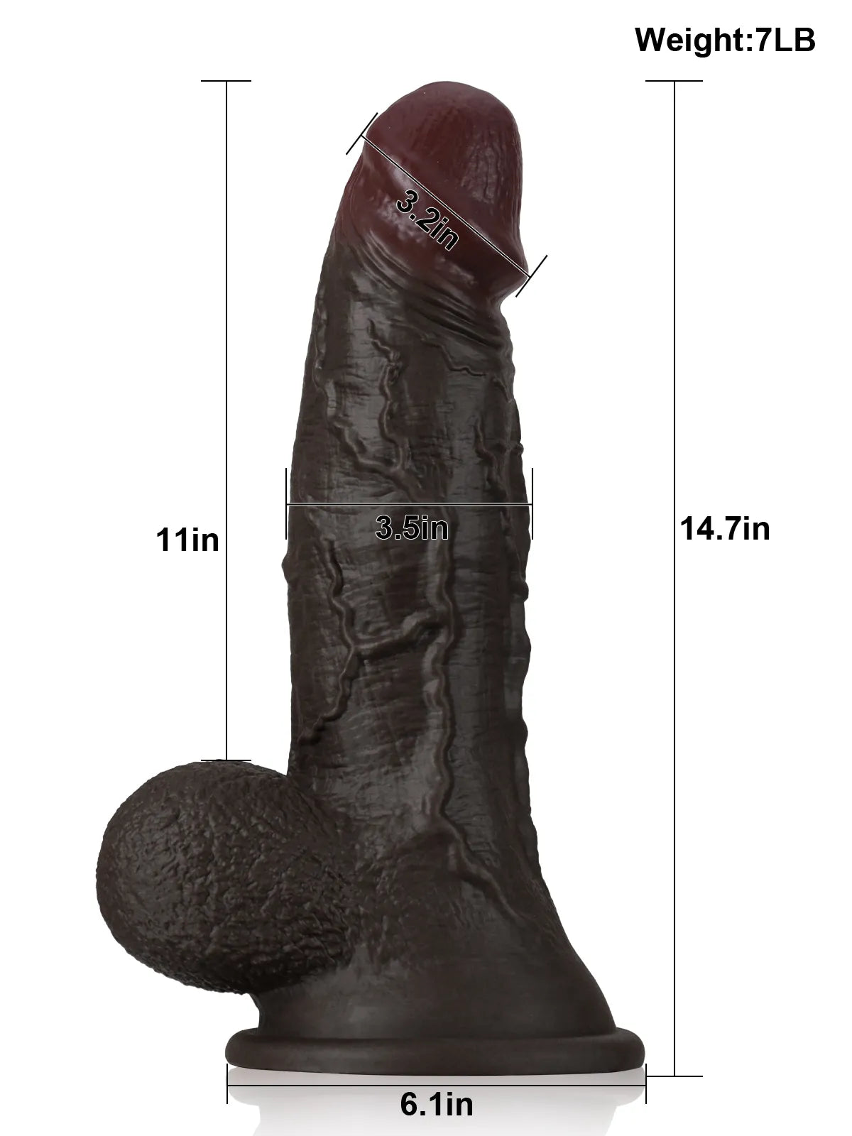 Blake 14.7" x 3.5" Big Anal Dildo
