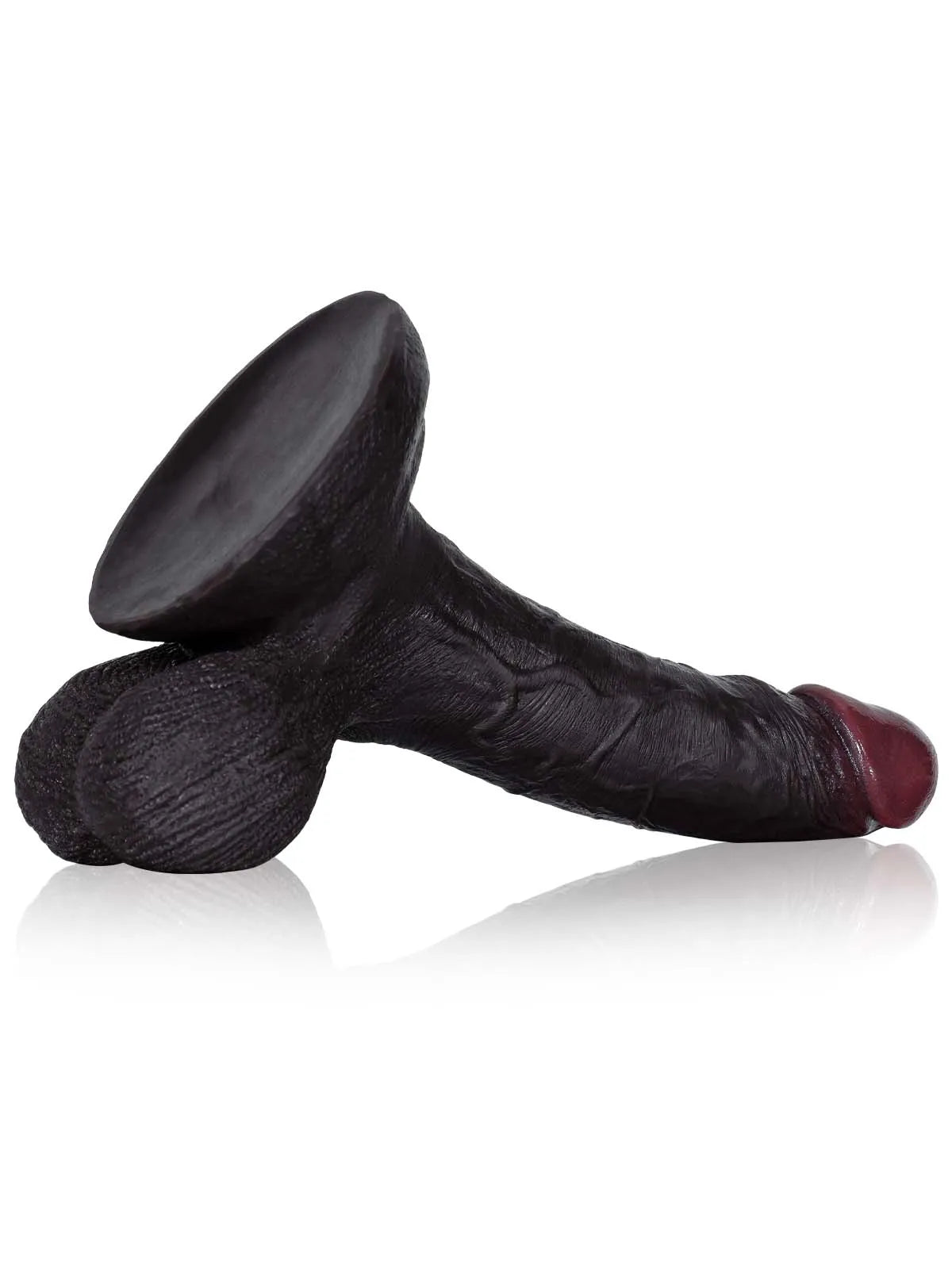 Crusher 7.6" x 1.7" Black Realistic Dildo With Moving Balls