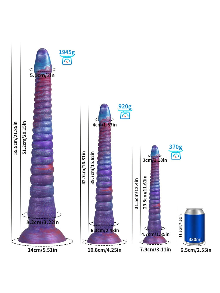 Eric 12.4" x 1.9" Large Fantasy Tentacle Soft Silicone Dildo