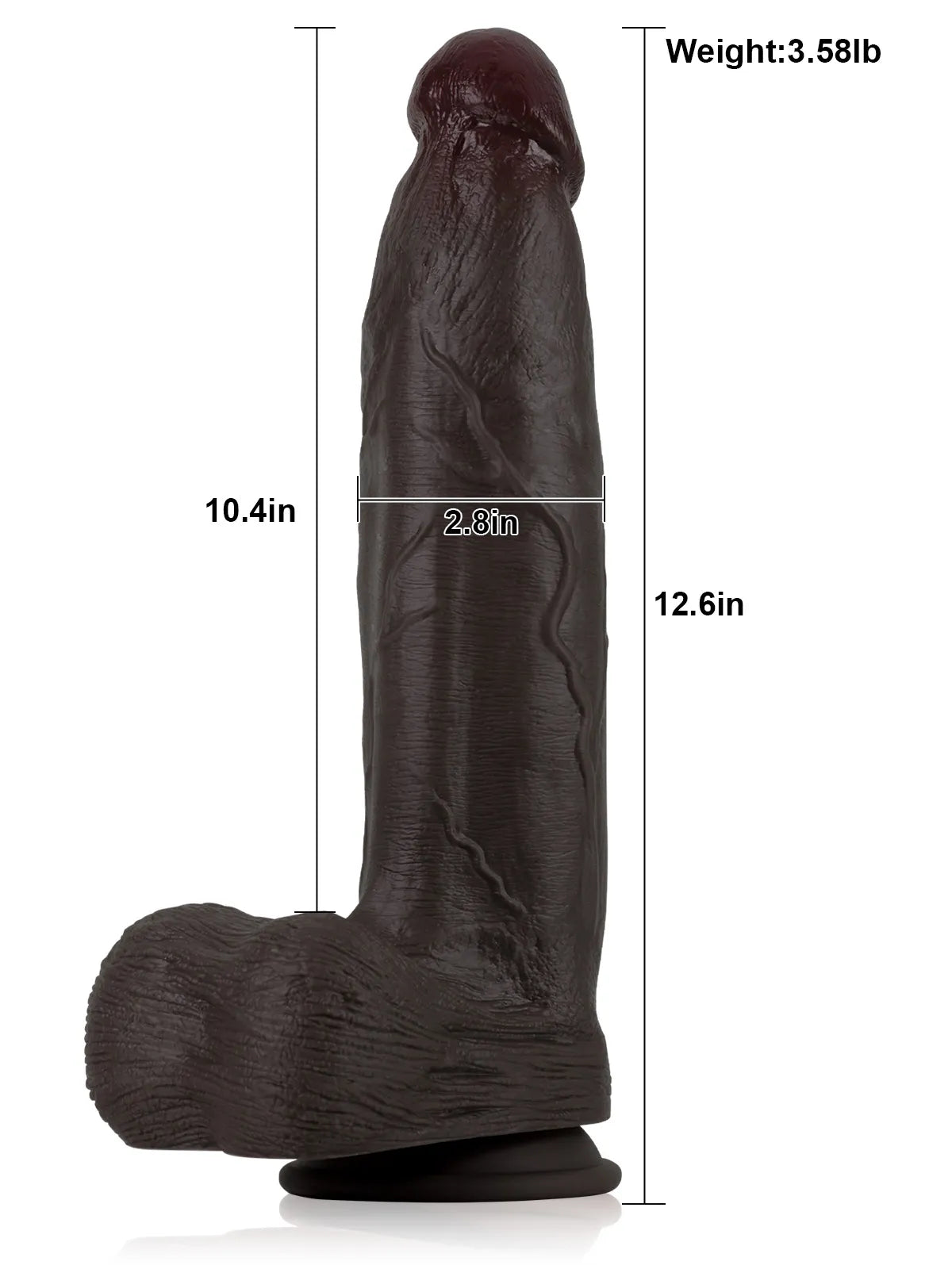 Hank 12.6" x 2.8" Huge Anal Dildo