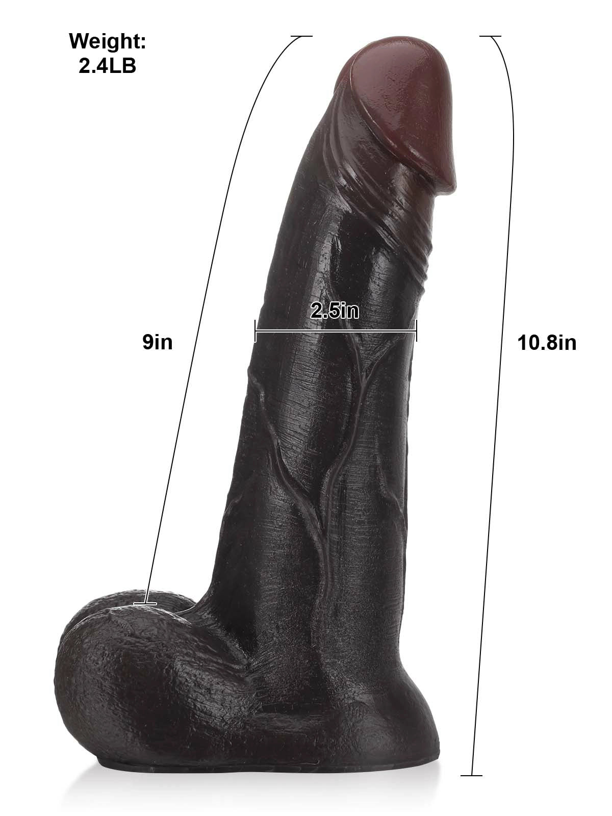 Tickle 10.8" x 2.5" Realistic Sliding Skin Vac-U-Lock Dildo with Moving Balls