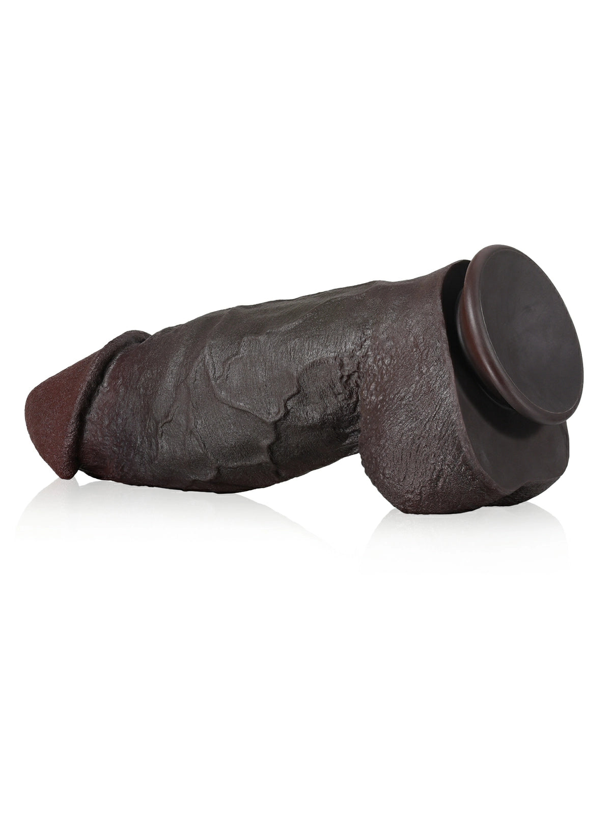 Kevin 11" x 3.1" Large Thick Dual-Density Soft Black BBC Dildo