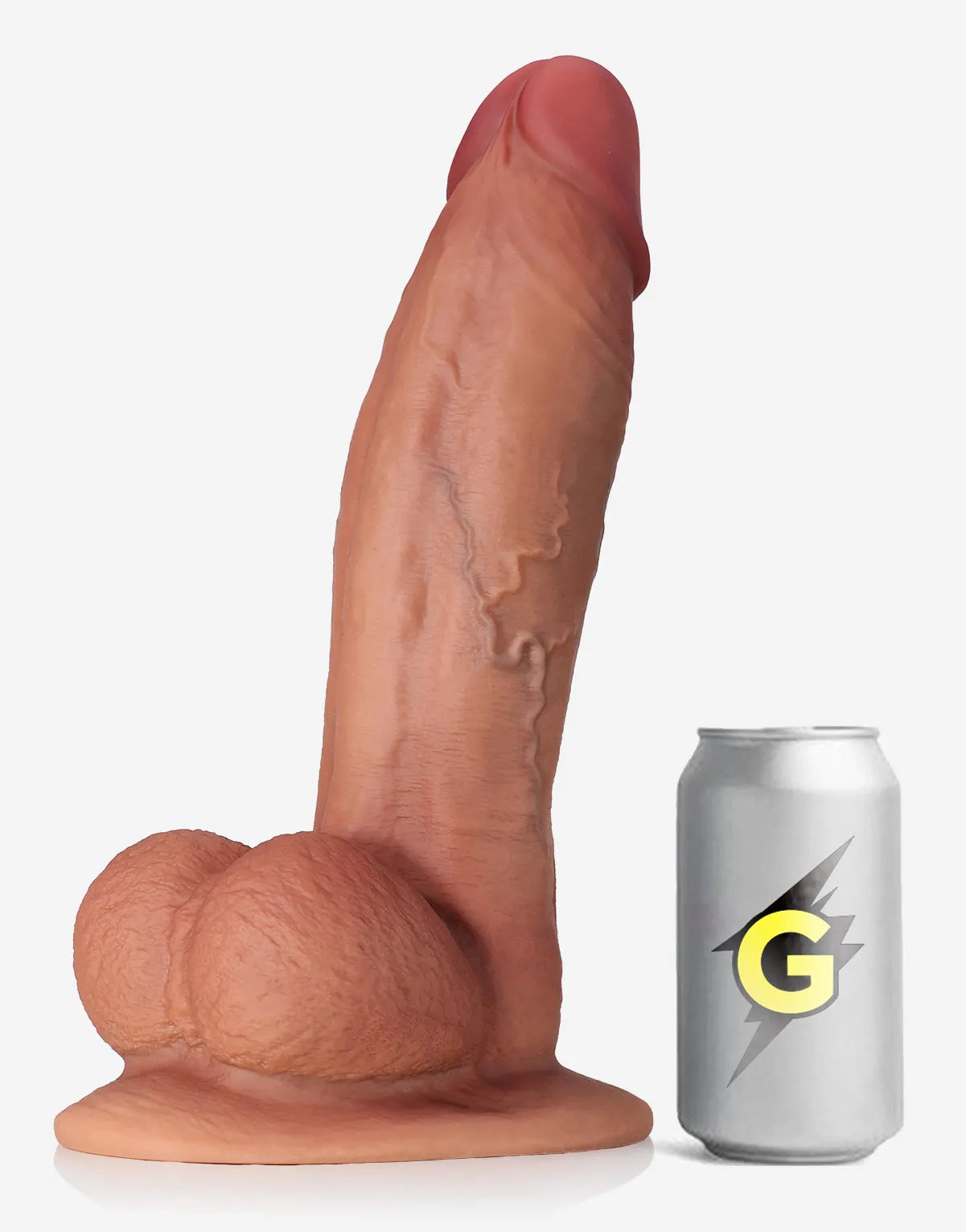 Noah 12" x 2.7" Huge Realistic Soft Dildo with Veins & Balls-1