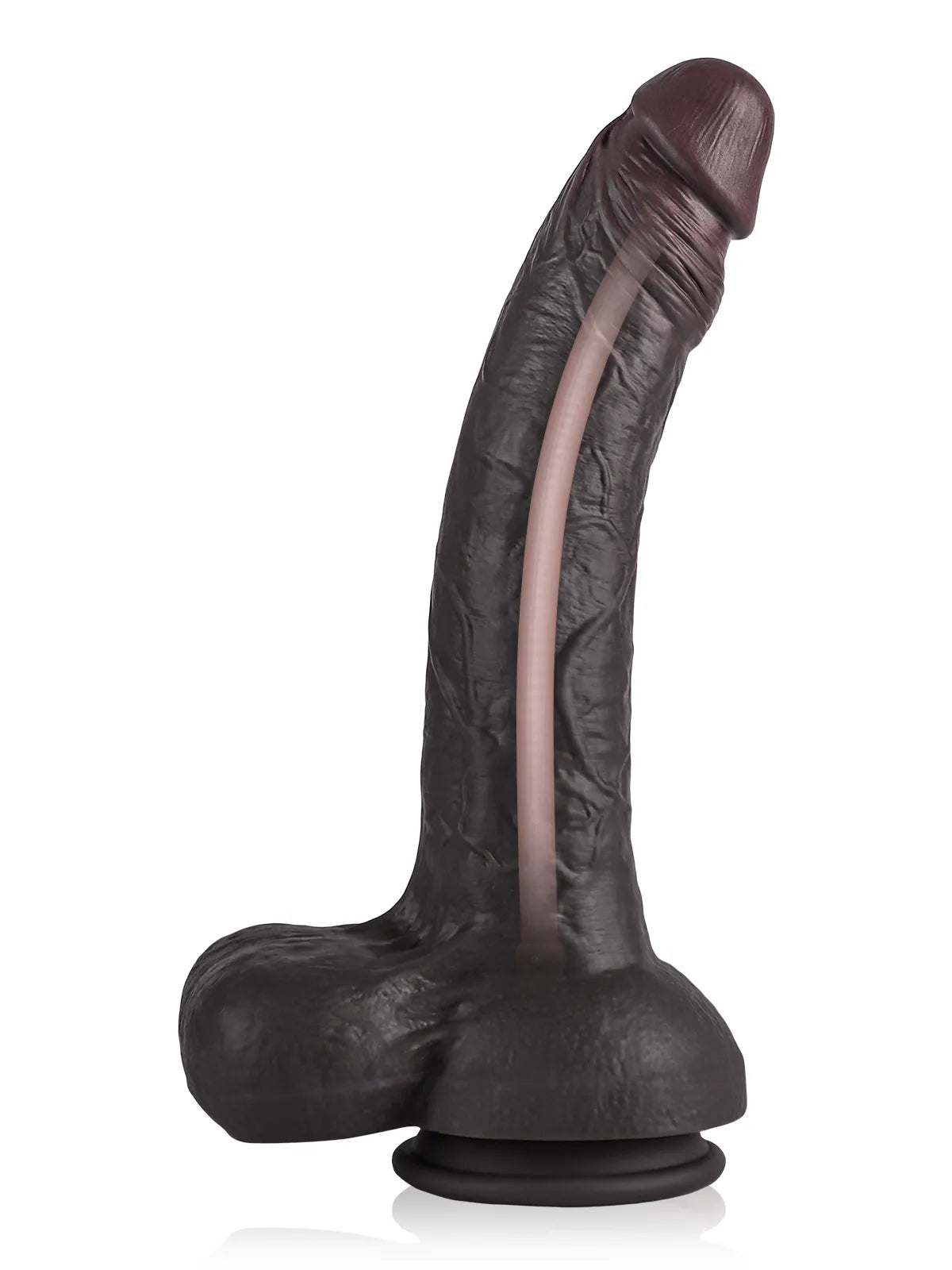 Randy 12.8" x 2.2" Big Long Black BBC Dildo for Deep Pleasure