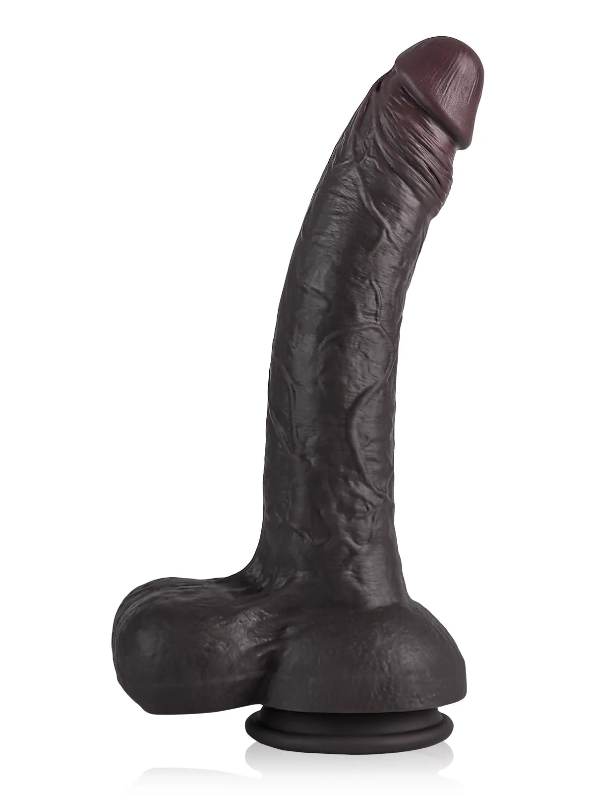Randy 12.8" x 2.2" Big Long Black BBC Dildo for Deep Pleasure