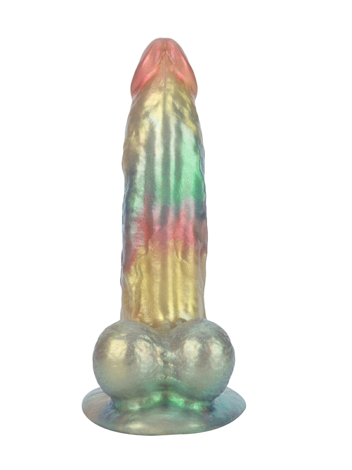 Raymond 12.3" x 2.8" Large Rainbow Fantasy Soft Silicone Dildo