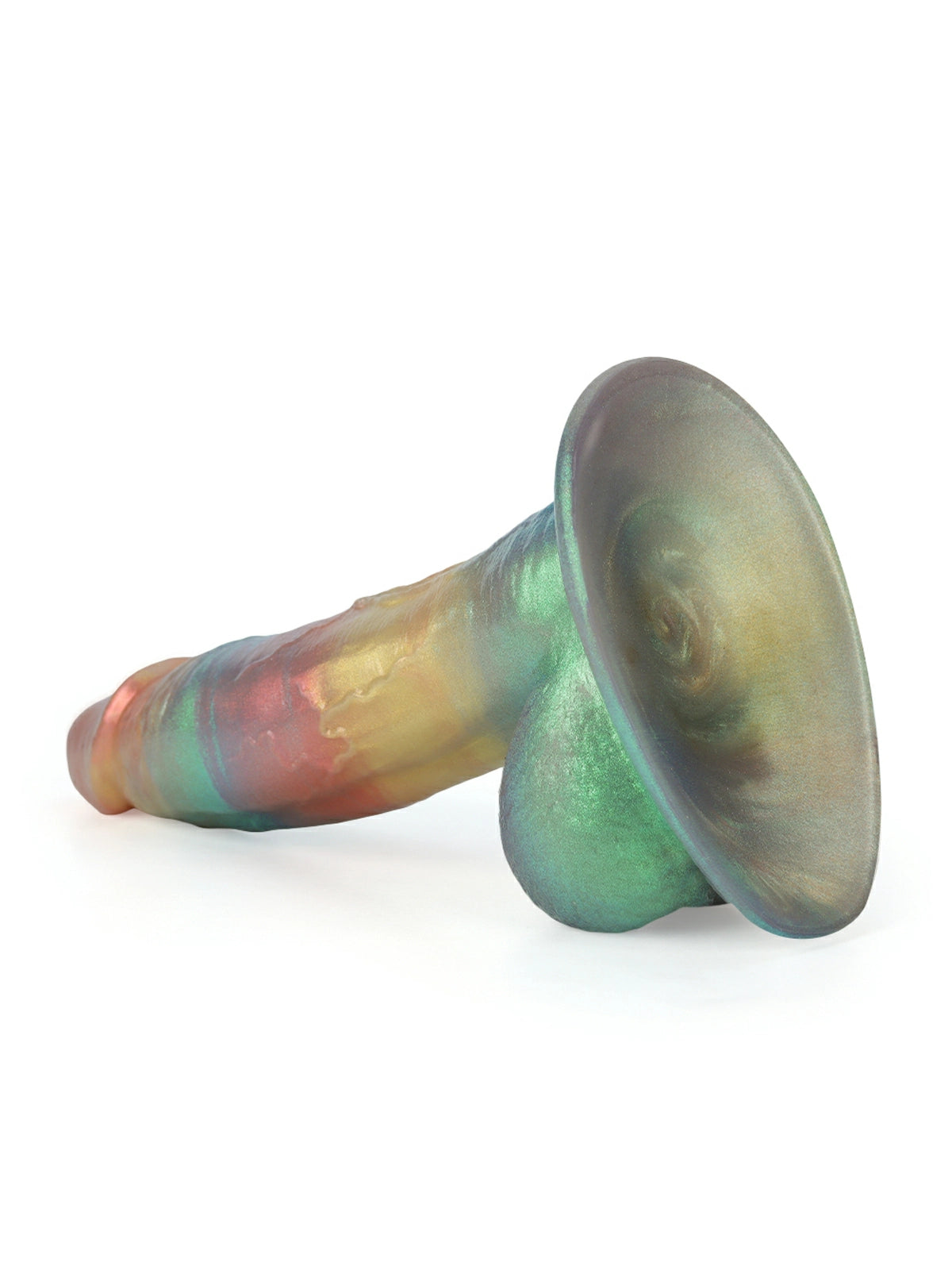 Raymond 12.3" x 2.8" Large Rainbow Fantasy Soft Silicone Dildo
