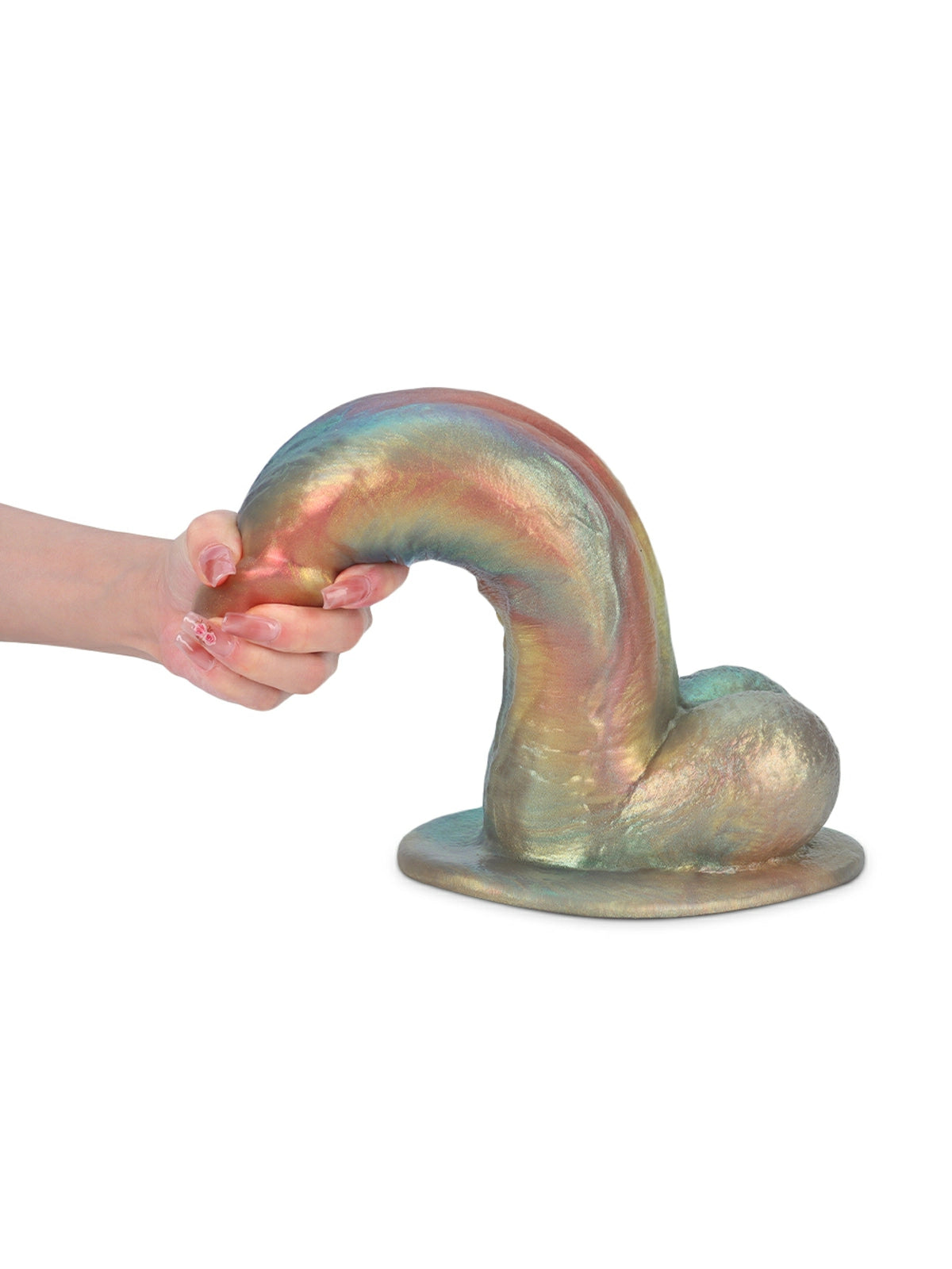 Raymond 12.3" x 2.8" Large Rainbow Fantasy Soft Silicone Dildo