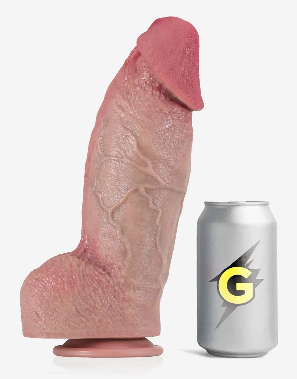 Stan 11" x 3" Thick Realistic Silicone Dildo with Textured Veins