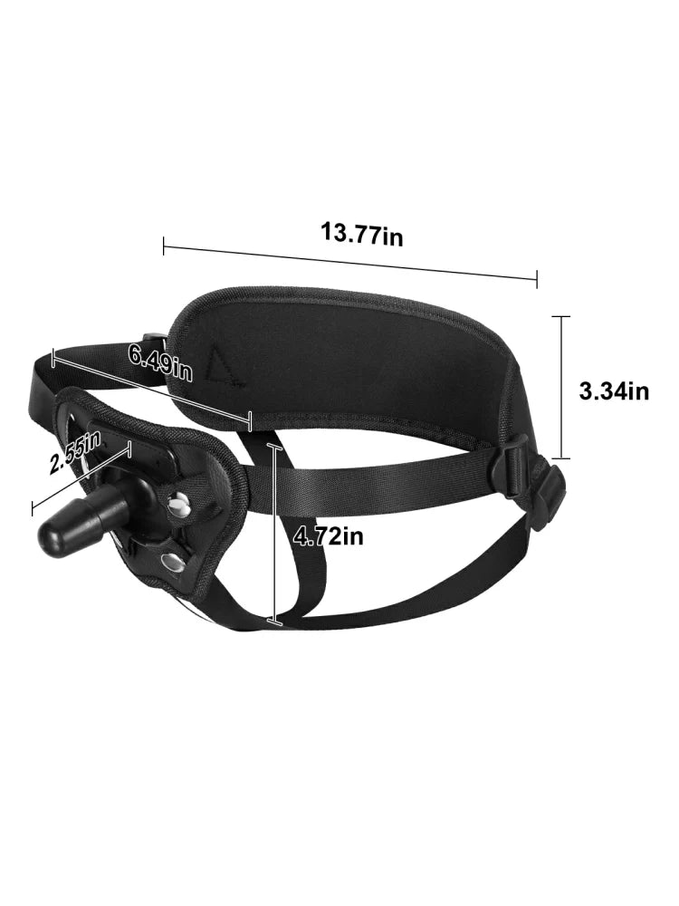 Vac-U-Lock Strap-On Harness with Secure Plug for Wearable Dildos