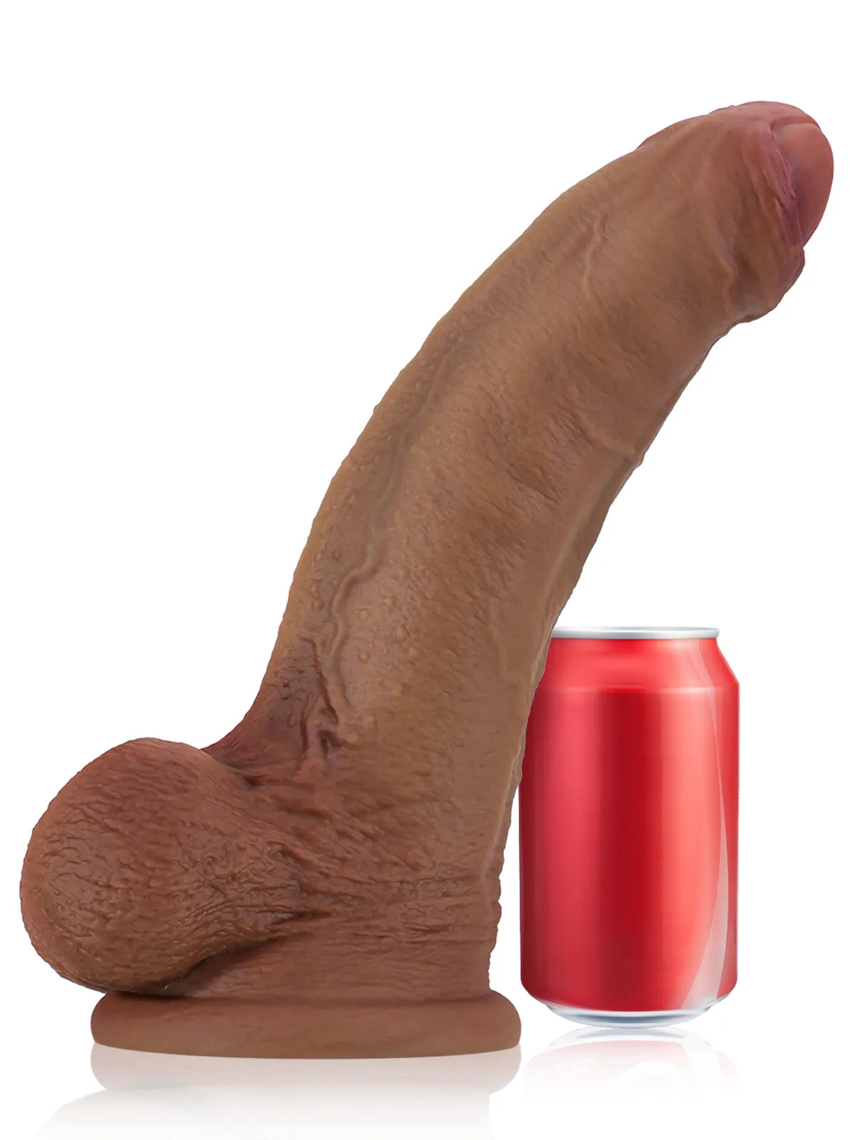 Vandal 12" x 2.7" Big Long Silicone Realistic Uncircumcised Dildo
