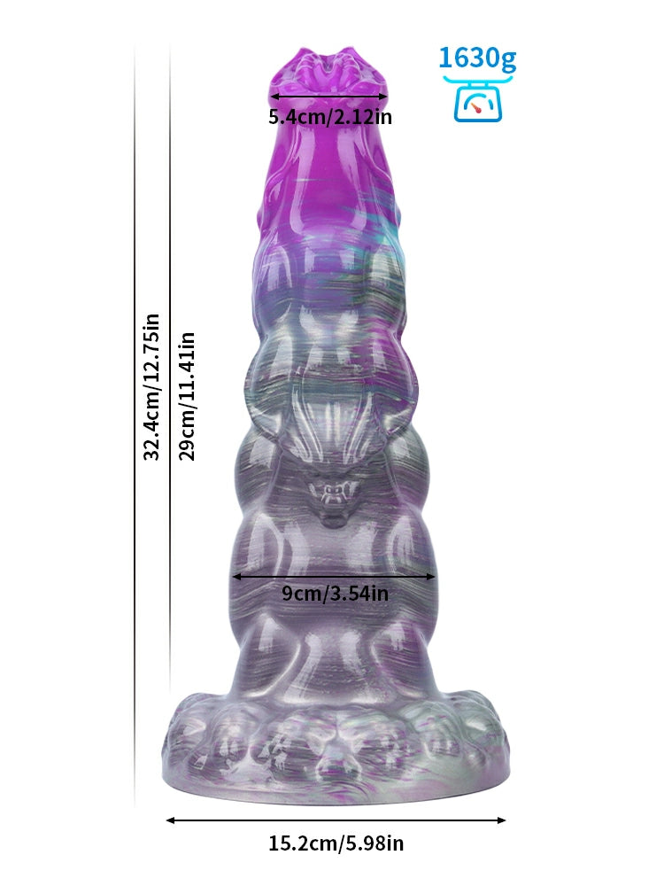 Walter 12.8" x 3.5" Huge Monster Fantasy Silicone Soft Dildo