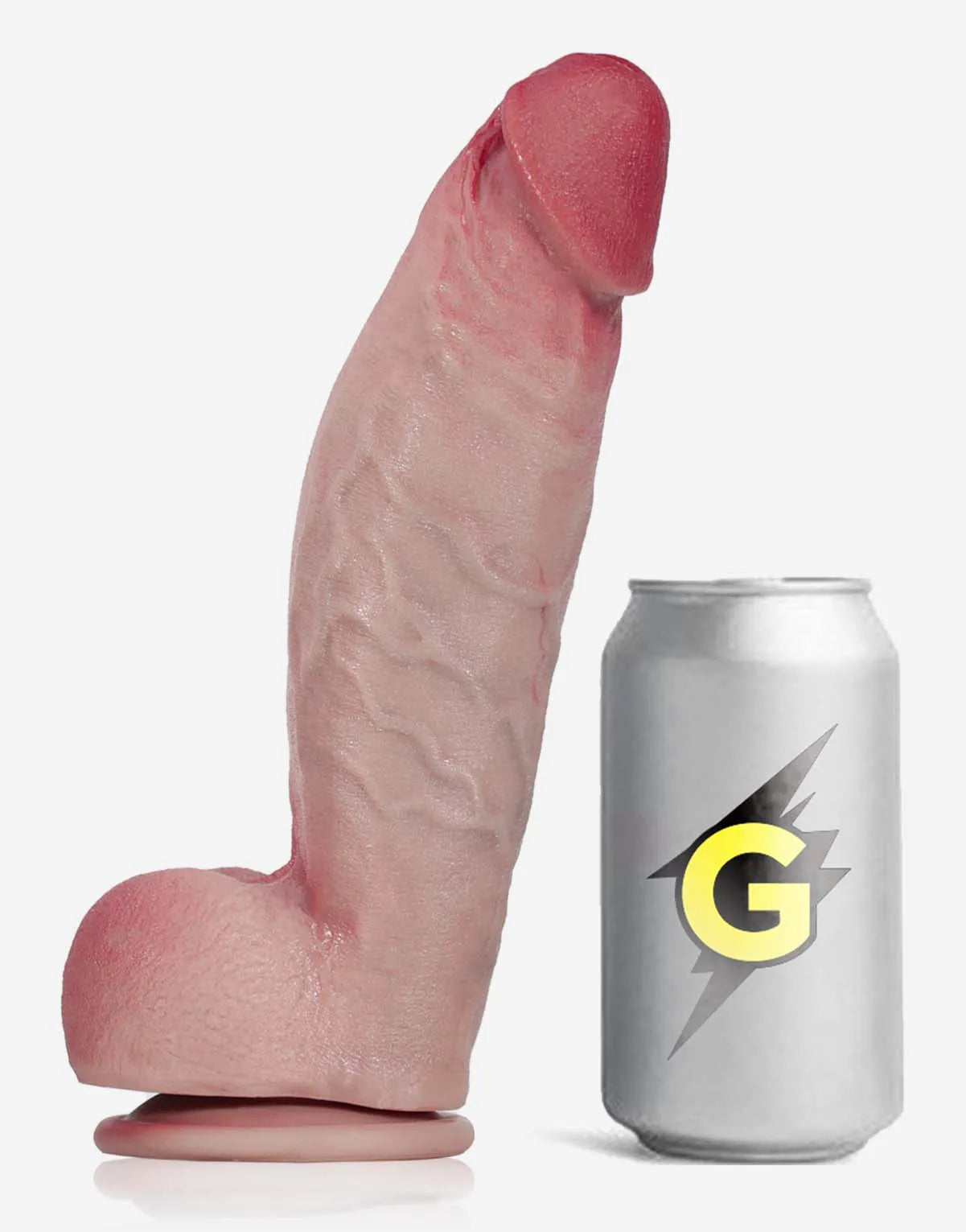 Zane 9.6“ x 2.2" Long Silicone Anal Dildo with Veiny Realistic Dual Density