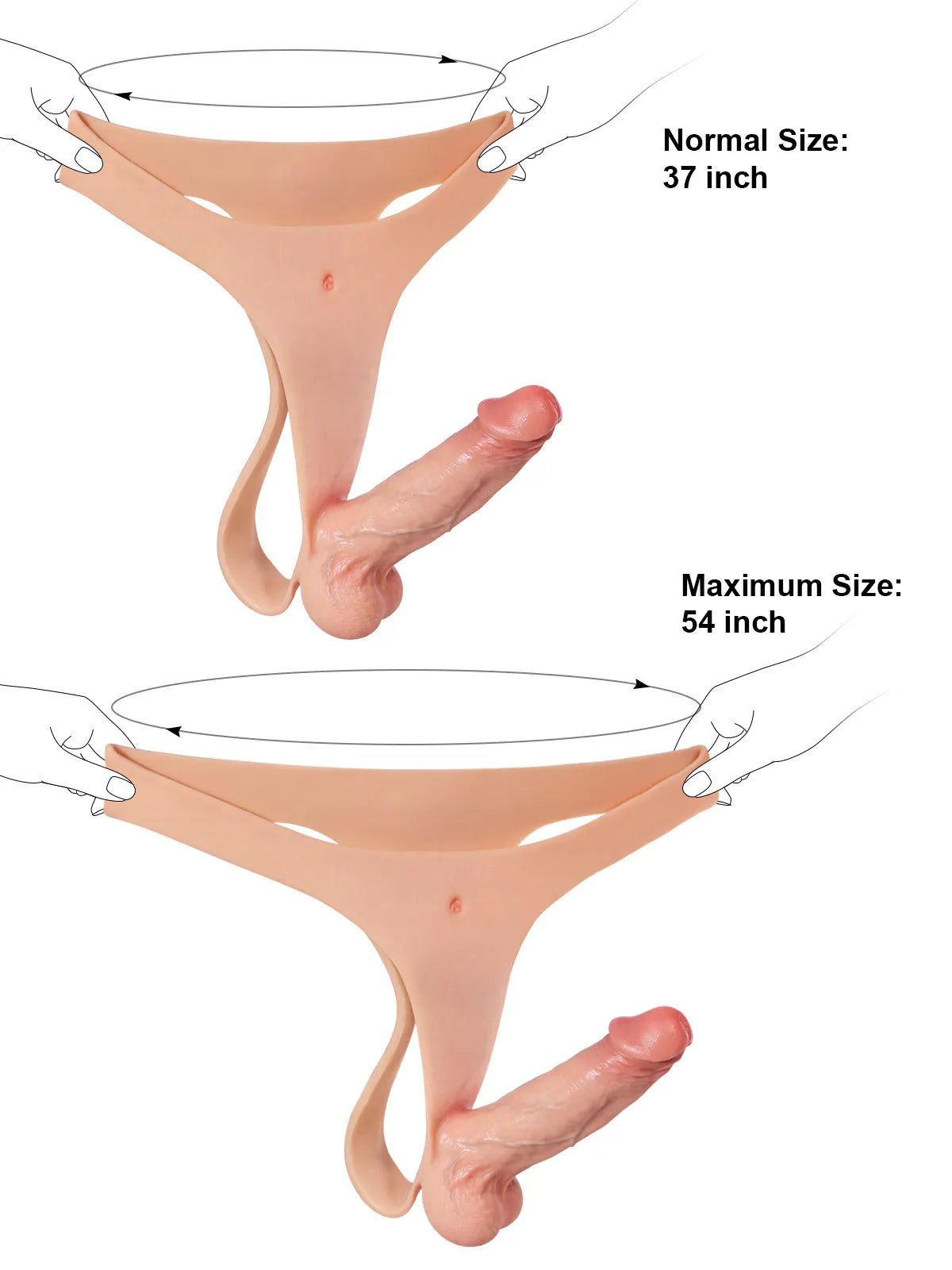 6.3" x 1.5" Slim Strap-On Dildo, Lightweight Silicone with Natural Feel