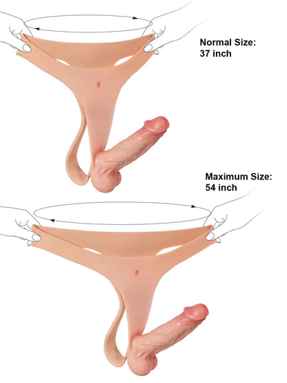 6.3" x 1.5" Slim Strap-On Dildo, Lightweight Silicone with Natural Feel