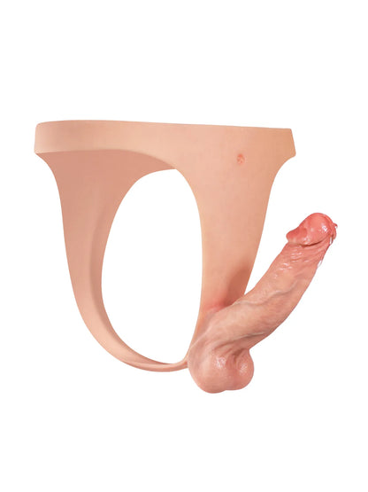 6.3" x 1.5" Slim Strap-On Dildo, Lightweight Silicone with Natural Feel