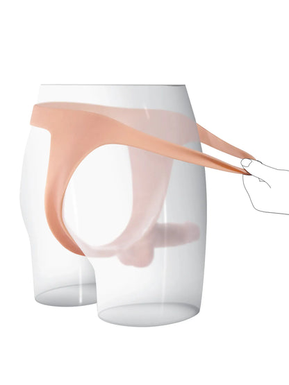 6.3" x 1.5" Slim Strap-On Dildo, Lightweight Silicone with Natural Feel