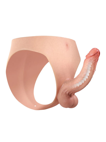 6.8" x 1.7" Wearable Solid Shaft Silicone Strap-On Dildo