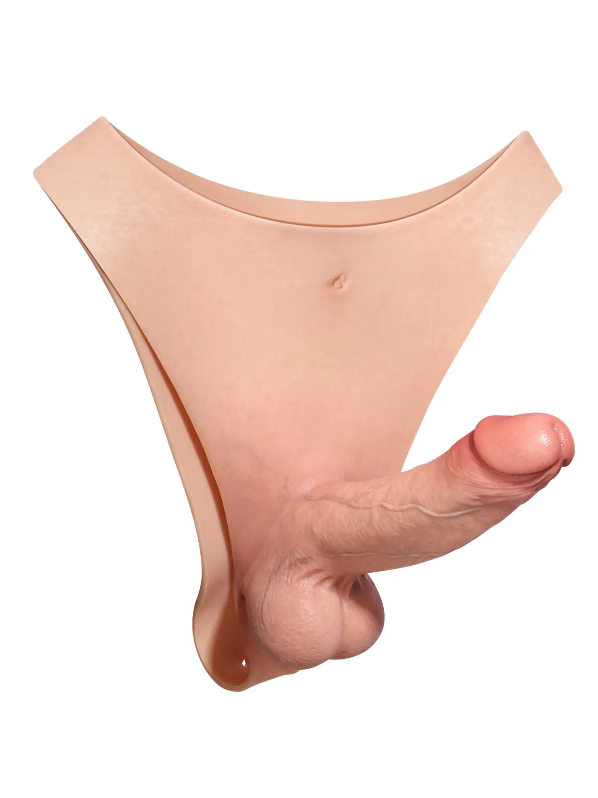 6.8" x 1.7" Wearable Solid Shaft Silicone Strap-On Dildo