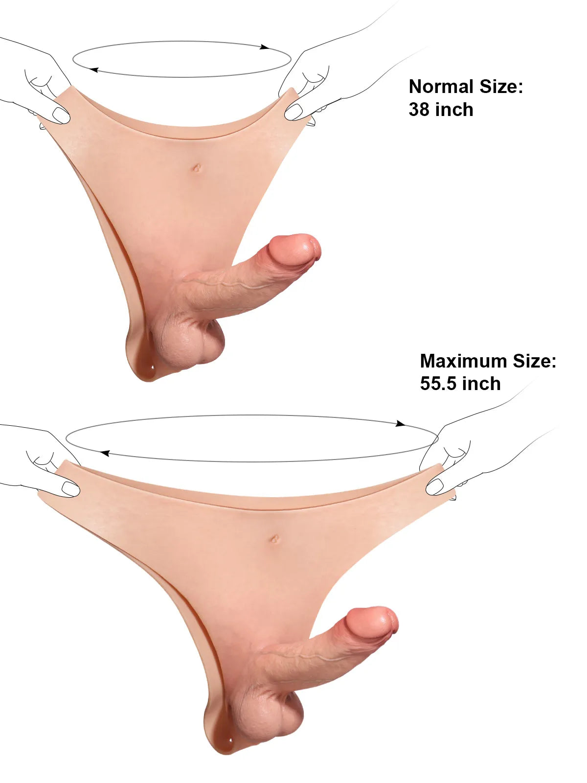 6.8" x 1.7" Wearable Solid Shaft Silicone Strap-On Dildo