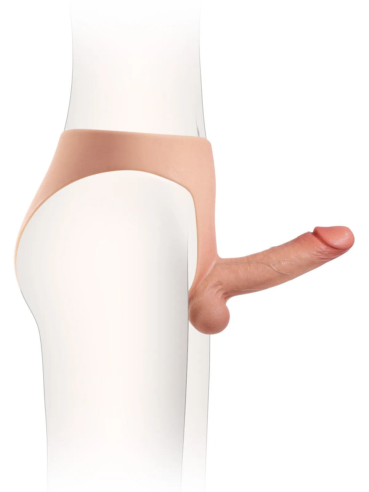 6.8" x 1.7" Wearable Solid Shaft Silicone Strap-On Dildo