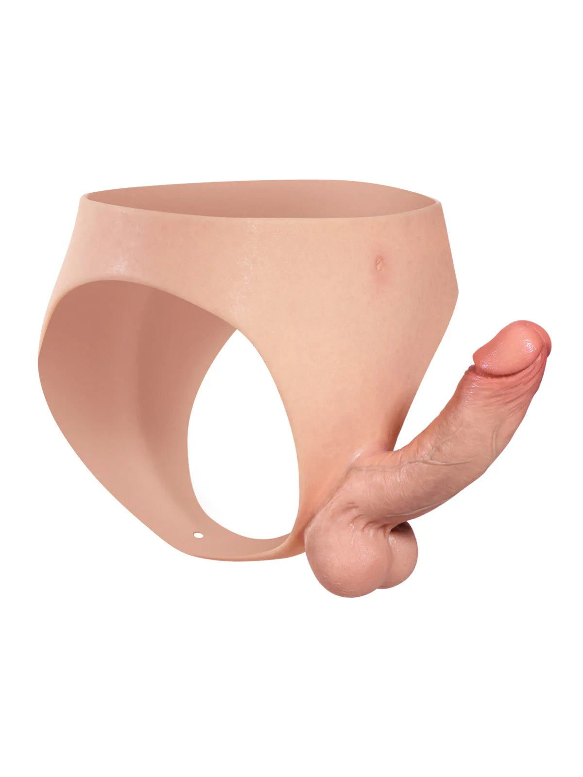 6.8" x 1.7" Wearable Solid Shaft Silicone Strap-On Dildo