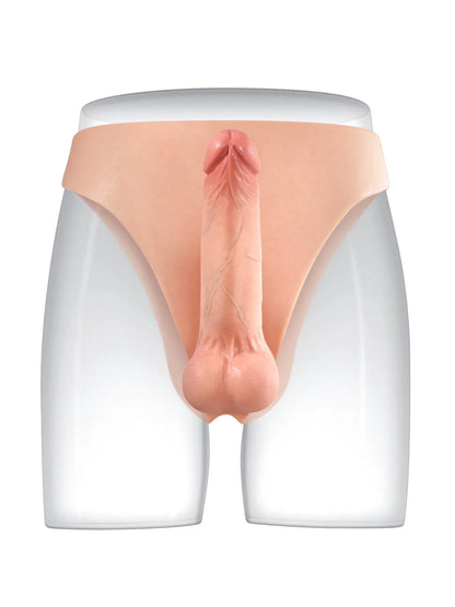 6.8" x 1.7" Wearable Solid Shaft Silicone Strap-On Dildo