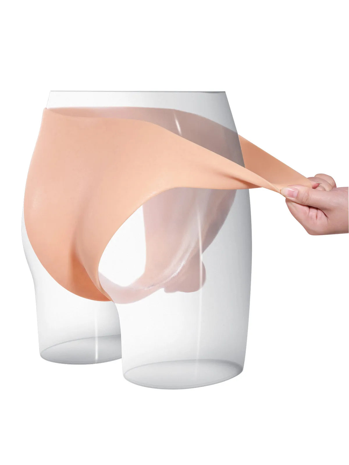 6.8" x 1.7" Wearable Solid Shaft Silicone Strap-On Dildo