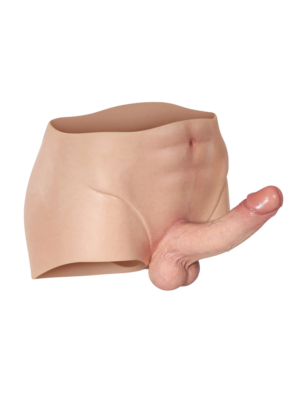 7.2" x 1.7" Realistic Strap-On Underwear with Full-Wrap Silicone Dildo