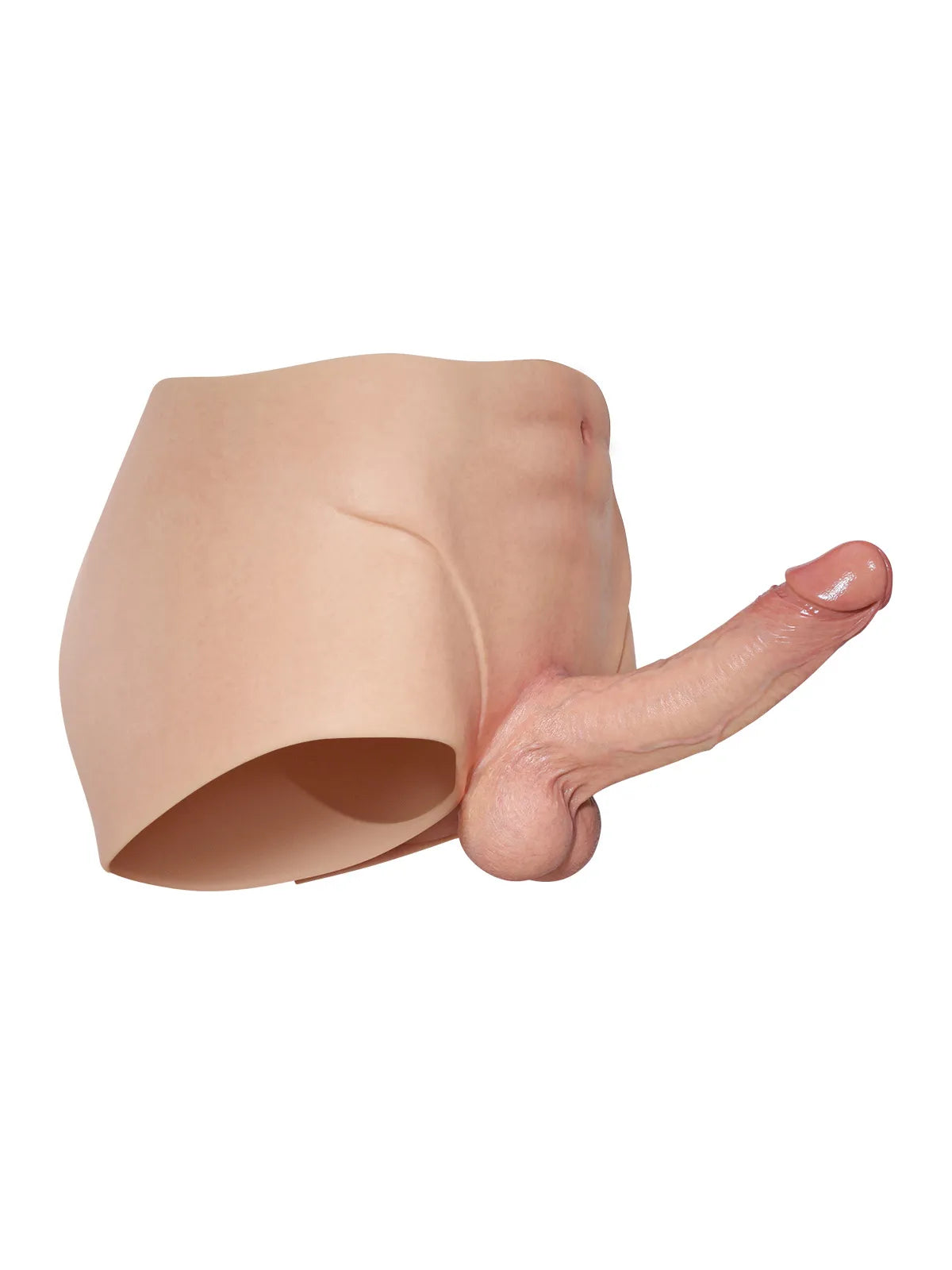 7.2" x 1.7" Realistic Strap-On Underwear with Full-Wrap Silicone Dildo