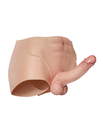 7.2" x 1.7" Realistic Strap-On Underwear with Full-Wrap Silicone Dildo