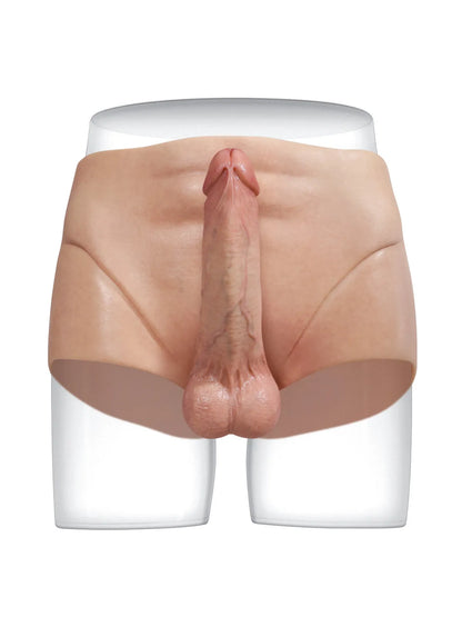7.2" x 1.7" Realistic Strap-On Underwear with Full-Wrap Silicone Dildo