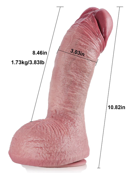 Alex 10.8" x 3" Large Silicone Dildo