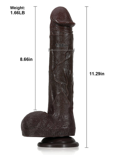 Becker 11" x 1.8" Long Realistic Thrusting Vibrating Dildo