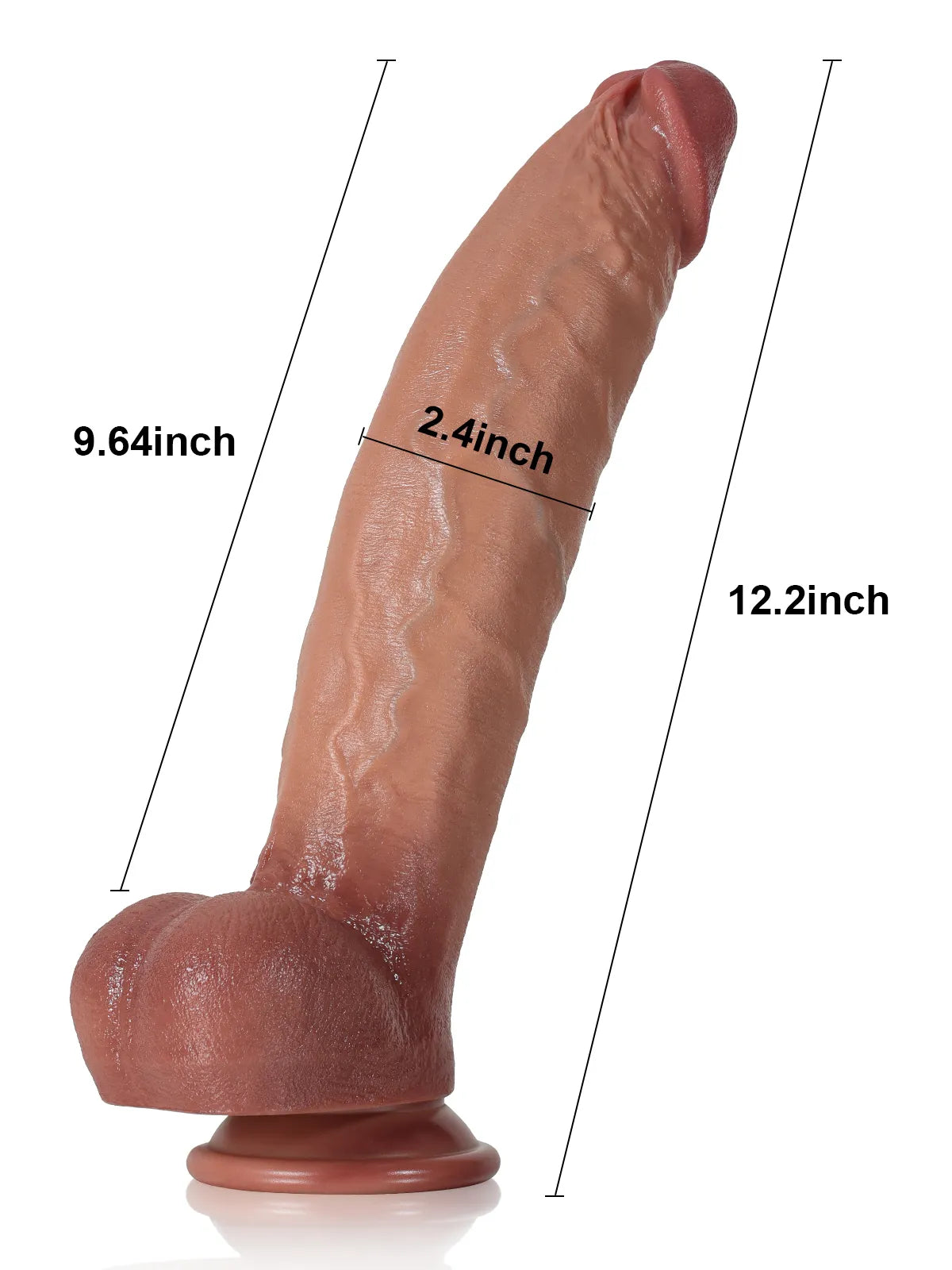 Jett 12.2" x 2.4" Big Anal Dildo