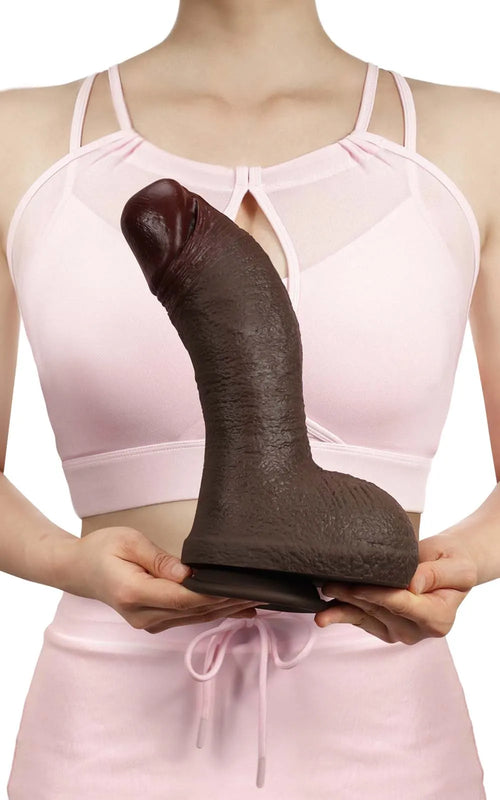 Brad 10.8" x 3" Large Black Dildo