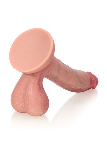 Caleb 9" x 1.77" Realistic Dildo with Swinging Balls & Dual Density