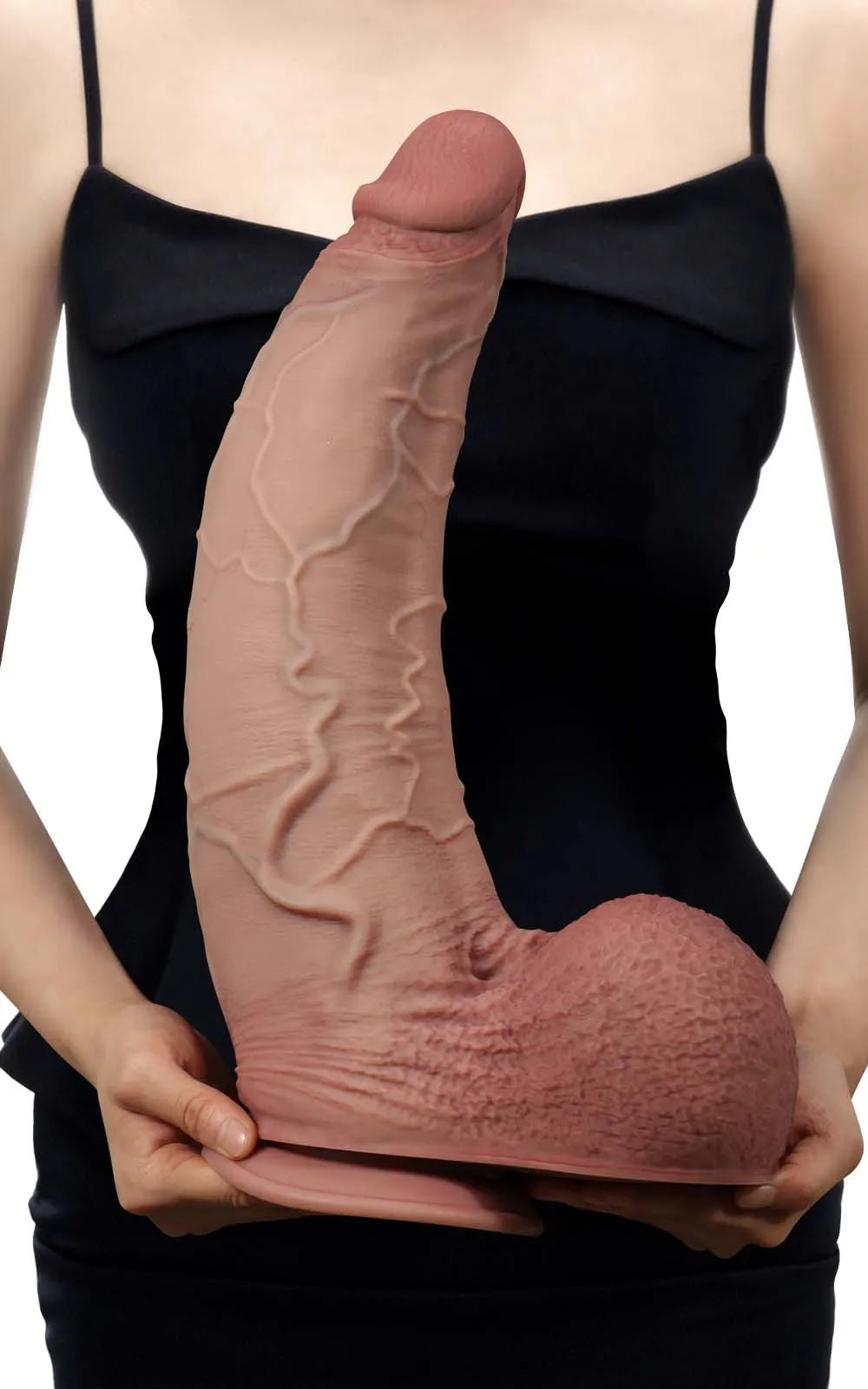 Coloss 16" x 3.7" Huge Dual-Density Silicone Dildo Curved & Small Head