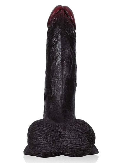 Crusher 7.6" x 1.7" Black Realistic Dildo With Moving Balls