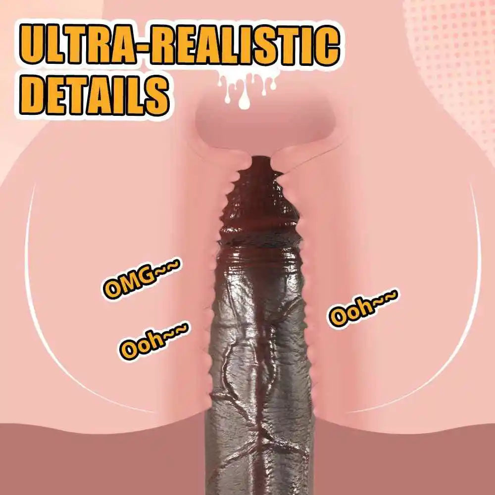 Davidson 10" x 2" Realistic Texture & Lifelike Soft Black Dildo