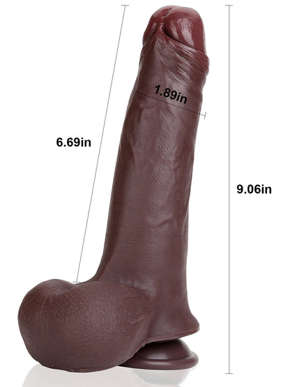 Spike 9.3" x 2.2" Realistic Soft Sliding Skin Dildo with Moving Balls