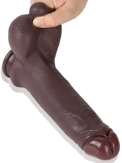 Spike 9.3" x 2.2" Realistic Soft Sliding Skin Dildo with Moving Balls