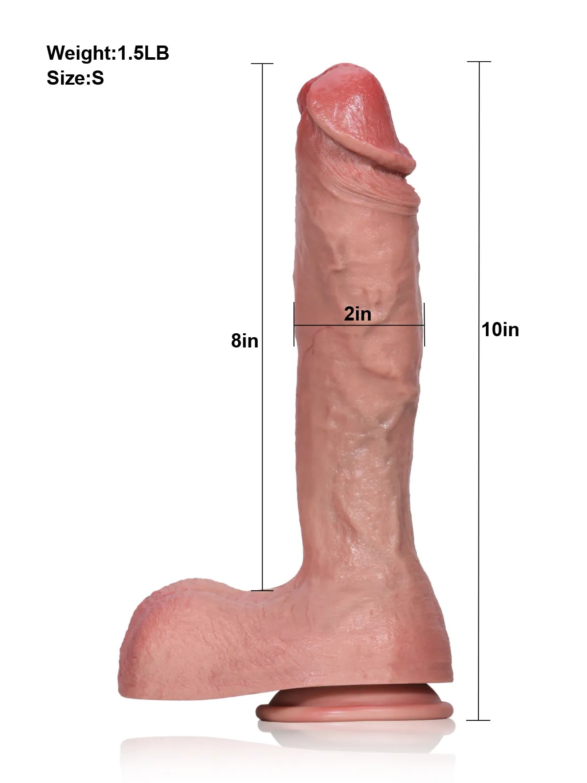 Sebastian 10" / 12.4" Thick Silicone Dildo for Deep, Intense Play