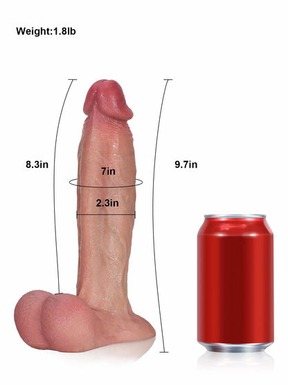 Elrond 9.7" x 2.3" Curved Realistic Dildo with Vac-U-Lock Suction Base