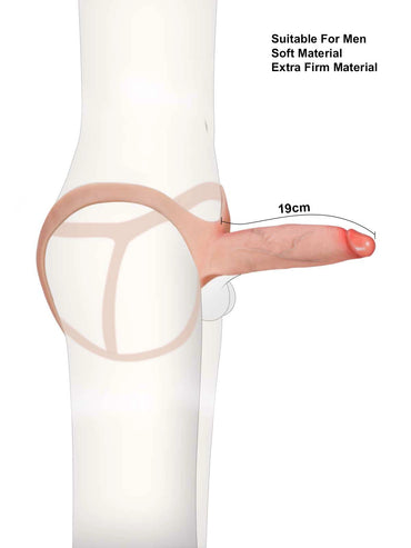 Emberfall 7.5" x 2" Hollow Strap-On Dildo & Penis Extension Sleeve
