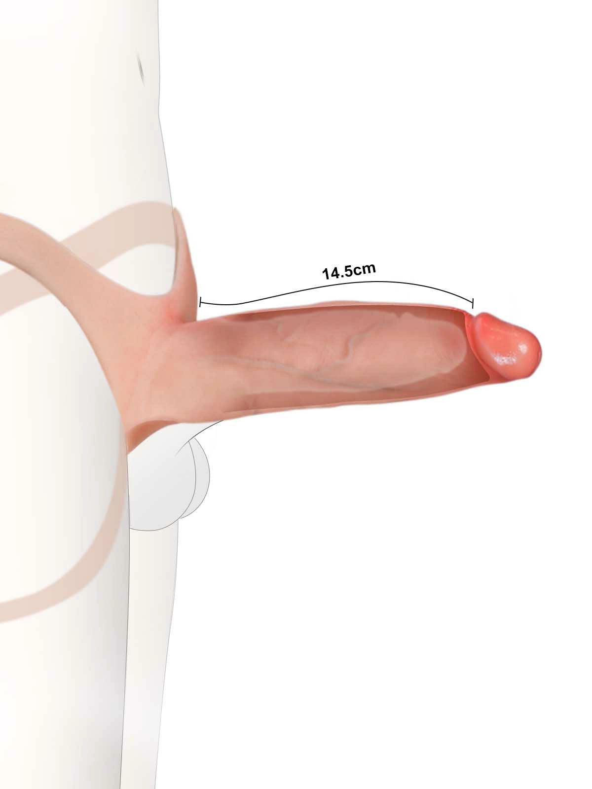 Emberfall 7.5" x 2" Hollow Strap-On Dildo & Penis Extension Sleeve
