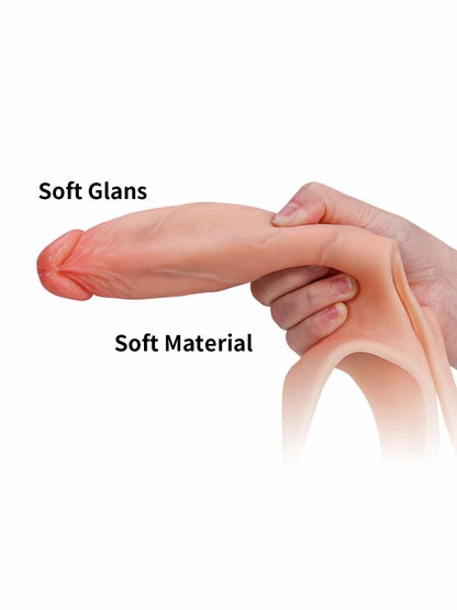 Emberfall 7.5" x 2" Hollow Strap-On Dildo & Penis Extension Sleeve