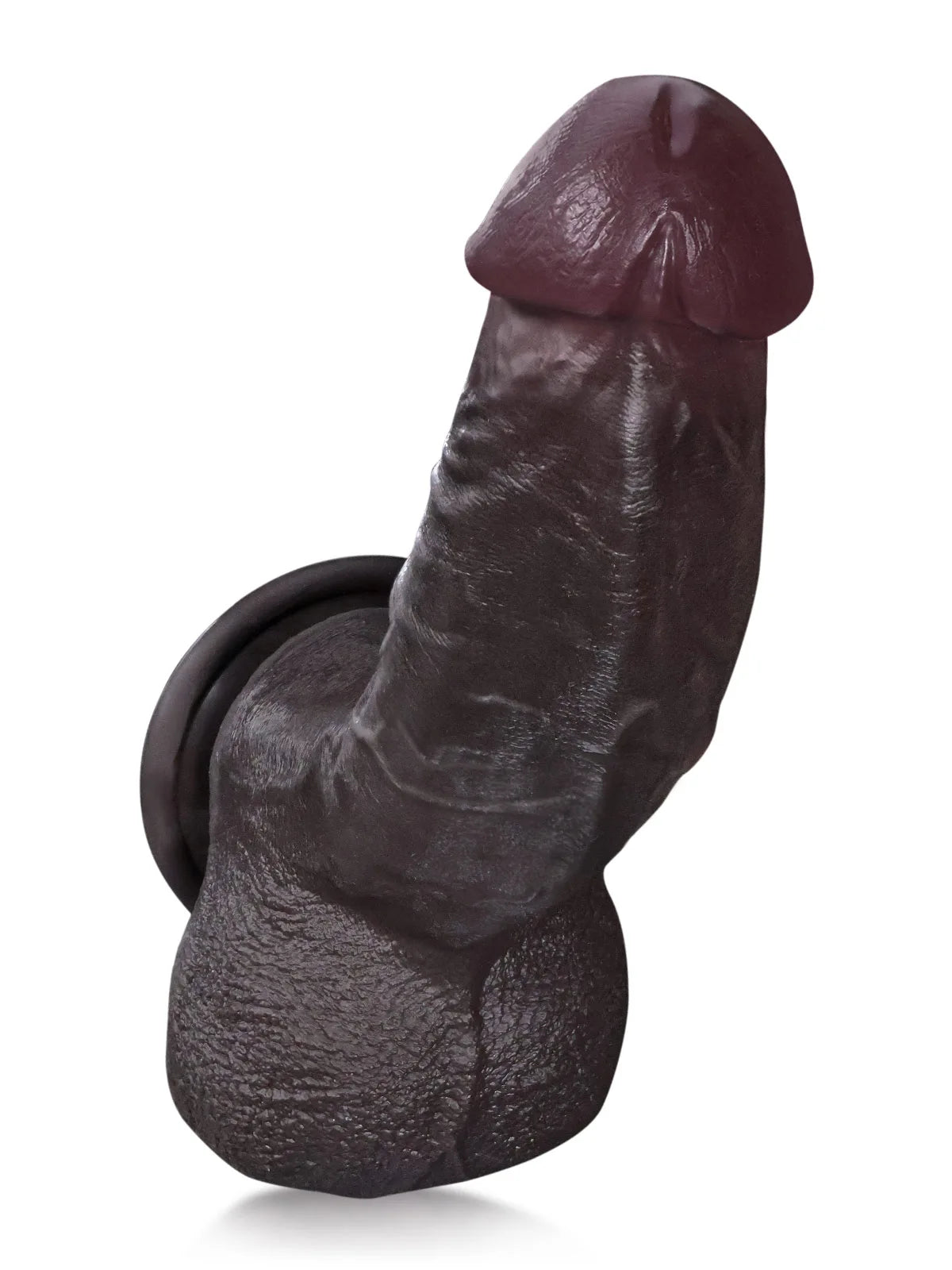 Erlos 10.6" x 2.2" Black Realistic Thrusting Dildo with Vibration & Heating